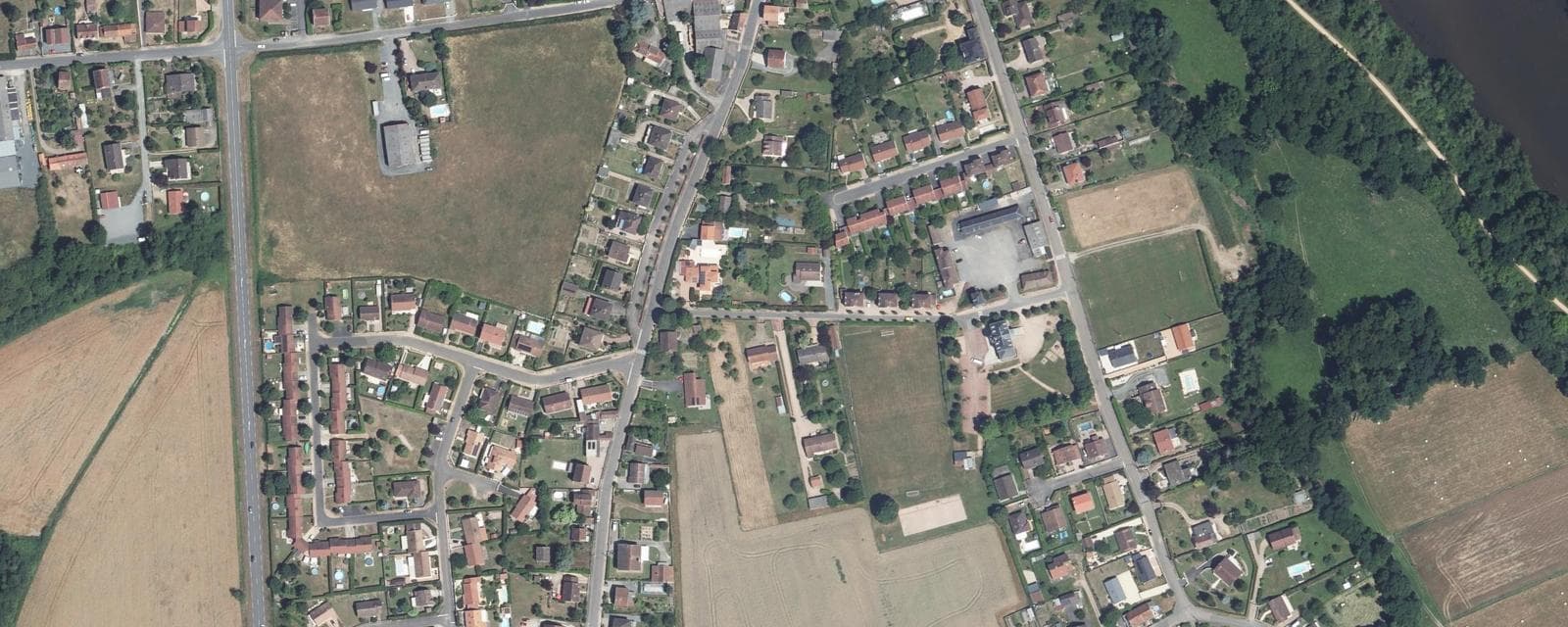 Vue aérienne de Hauterive (Allier)