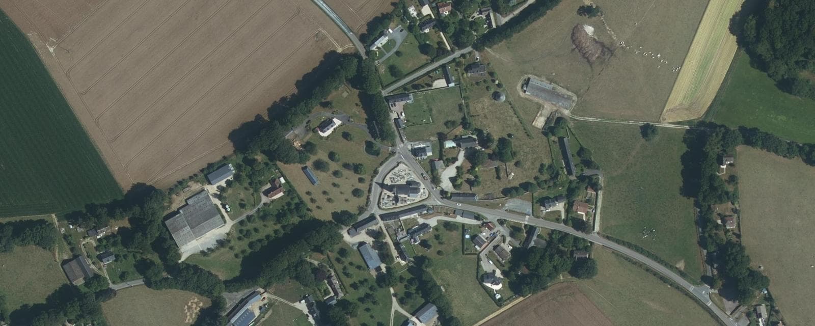 Vue aérienne de Hautot-le-Vatois (Seine-Maritime)