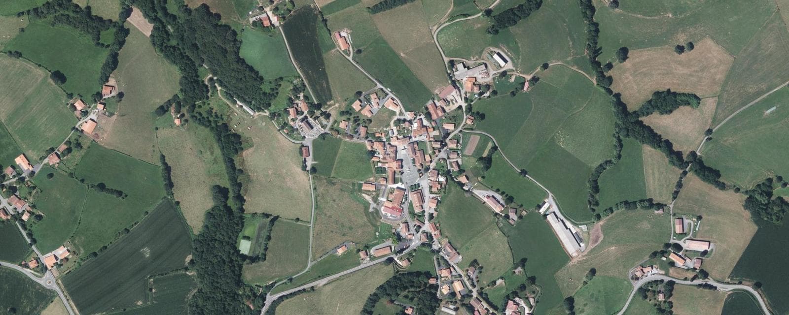Vue aérienne de Hélette (Pyrénées-Atlantiques)