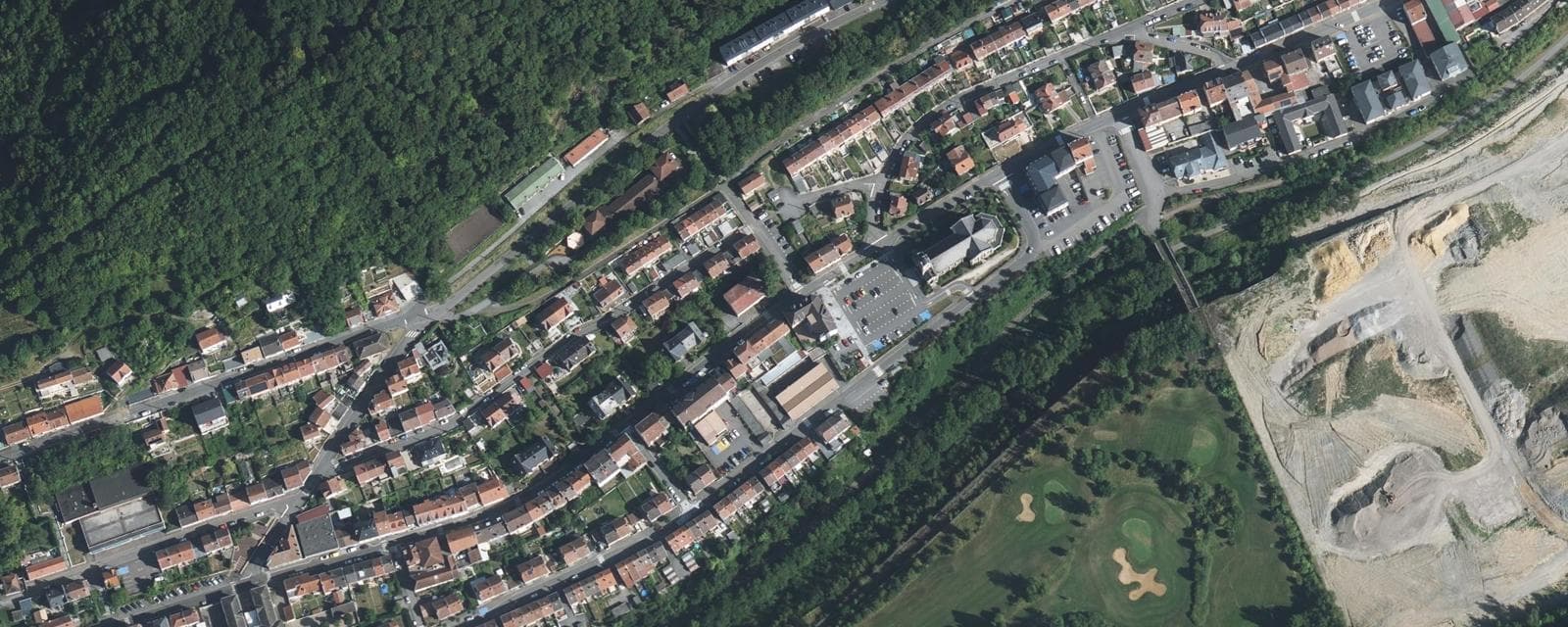 Vue aérienne de Herserange (Meurthe-et-Moselle)