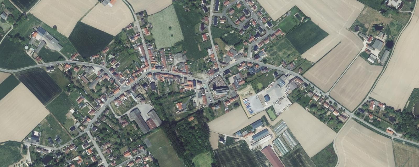 Vue aérienne de Houtkerque (Nord)