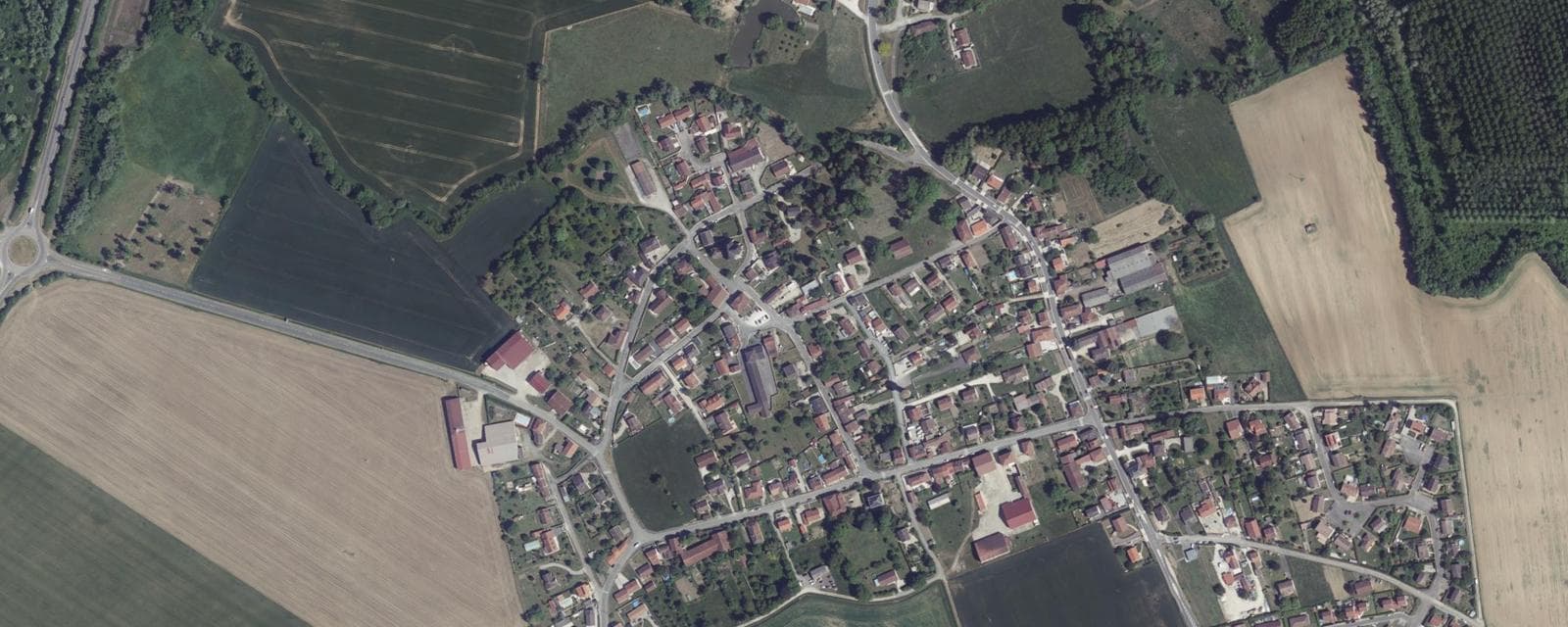 Vue aérienne de Humbécourt (Haute-Marne)