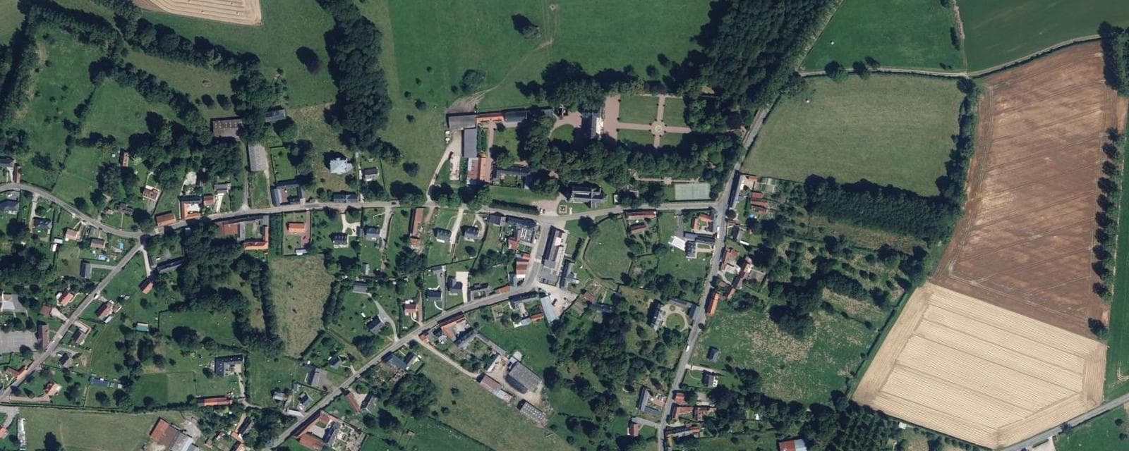 Vue aérienne de Huppy (Somme)