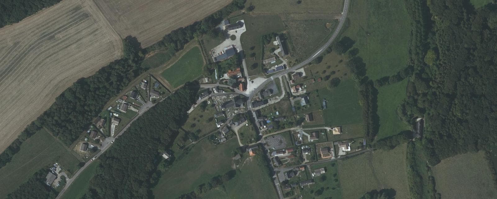 Vue aérienne de Imbleville (Seine-Maritime)