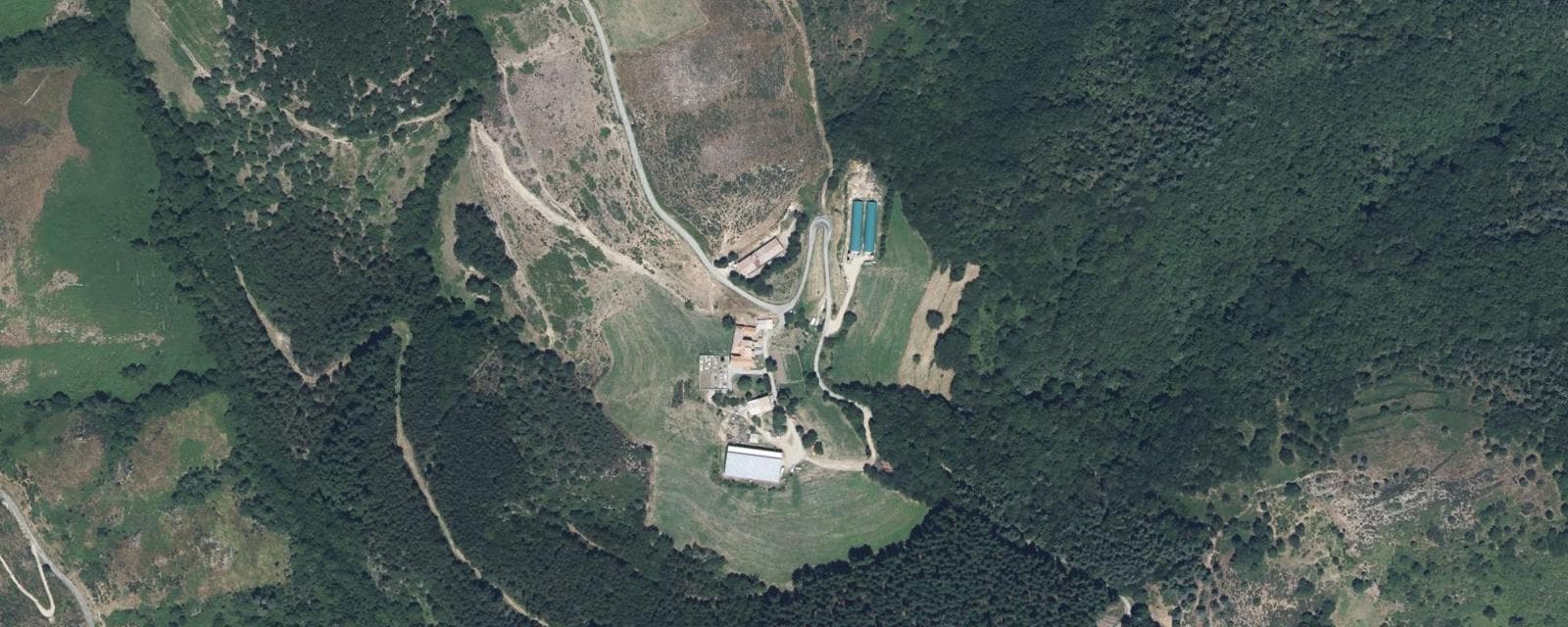 Vue aérienne de Issamoulenc (Ardèche)