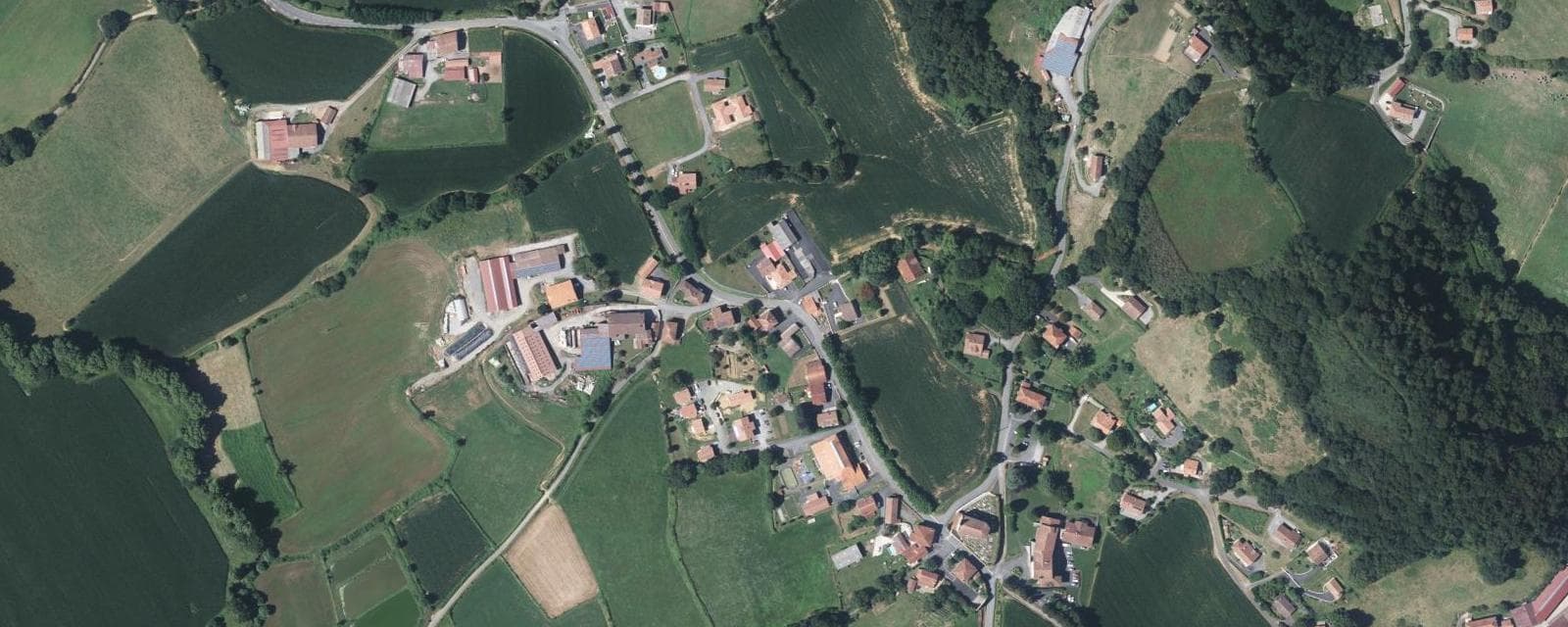 Vue aérienne de Isturits (Pyrénées-Atlantiques)