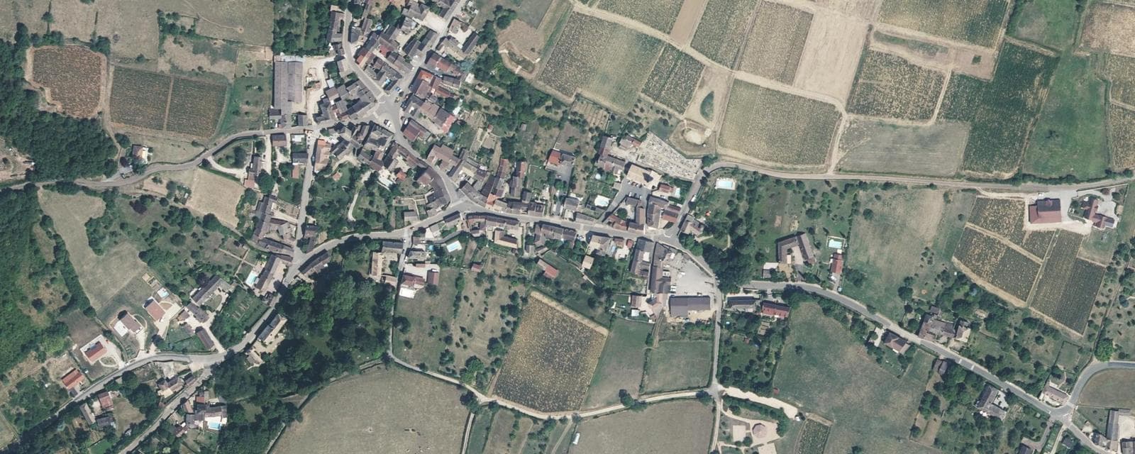 Vue aérienne de Jambles (Saône-et-Loire)