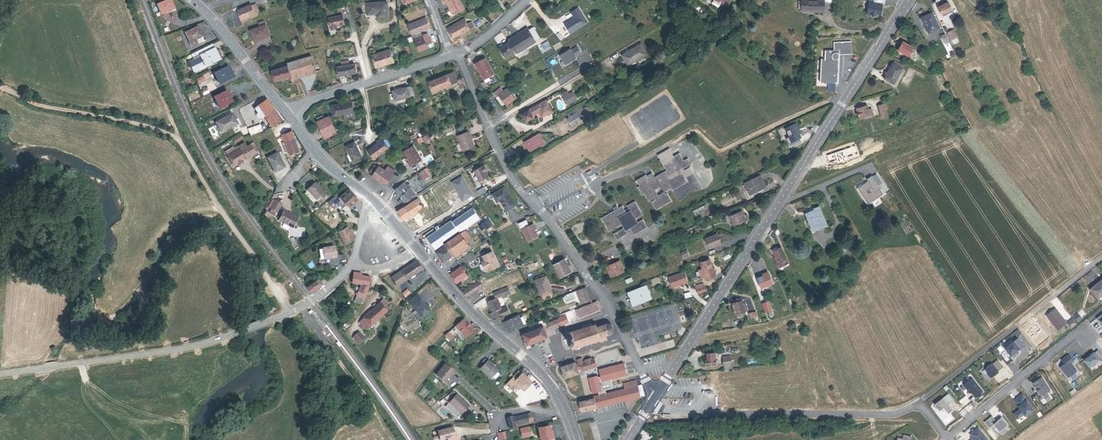 Vue aérienne de Joncherey (Territoire de Belfort)