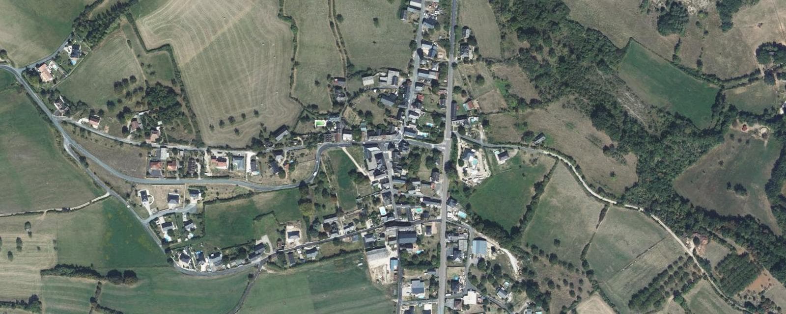 Vue aérienne de Jugeals-Nazareth (Corrèze)