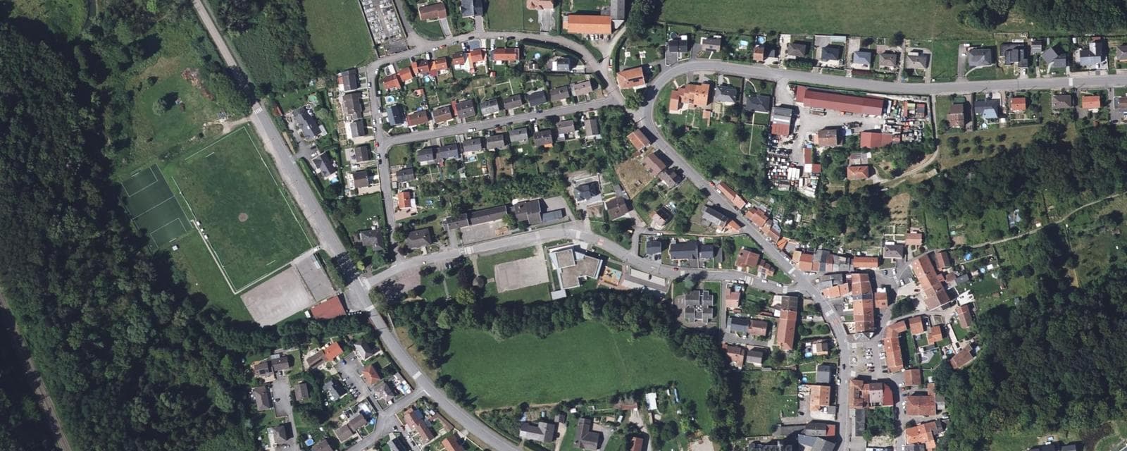 Vue aérienne de Kédange-sur-Canner (Moselle)