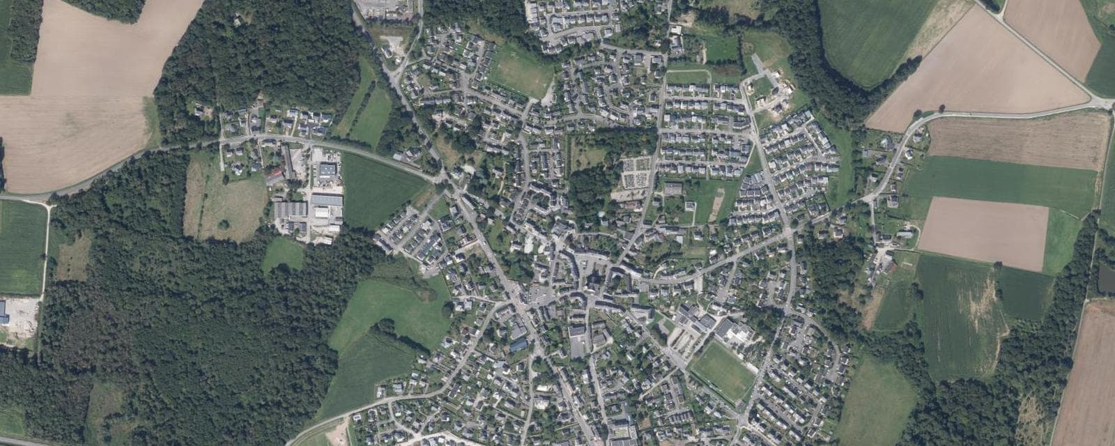 Vue aérienne de Kervignac (Morbihan)