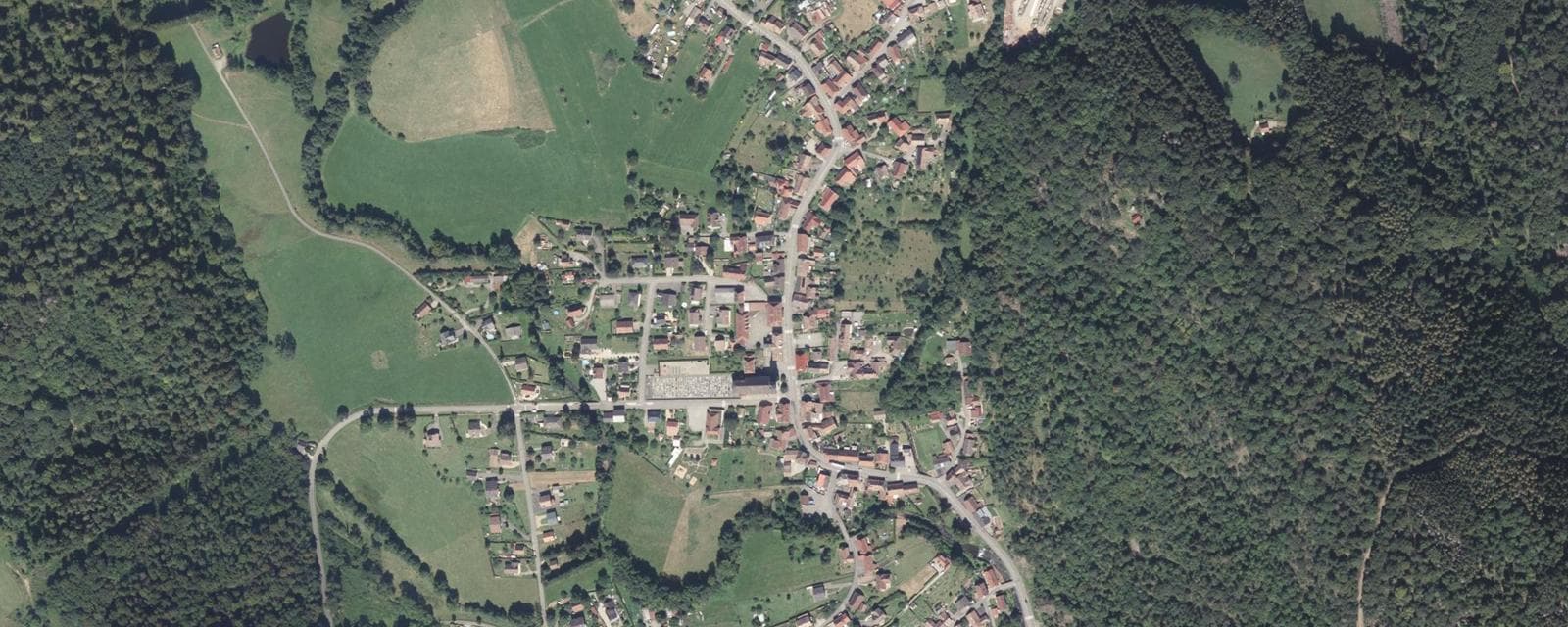 Vue aérienne de Kruth (Haut-Rhin)