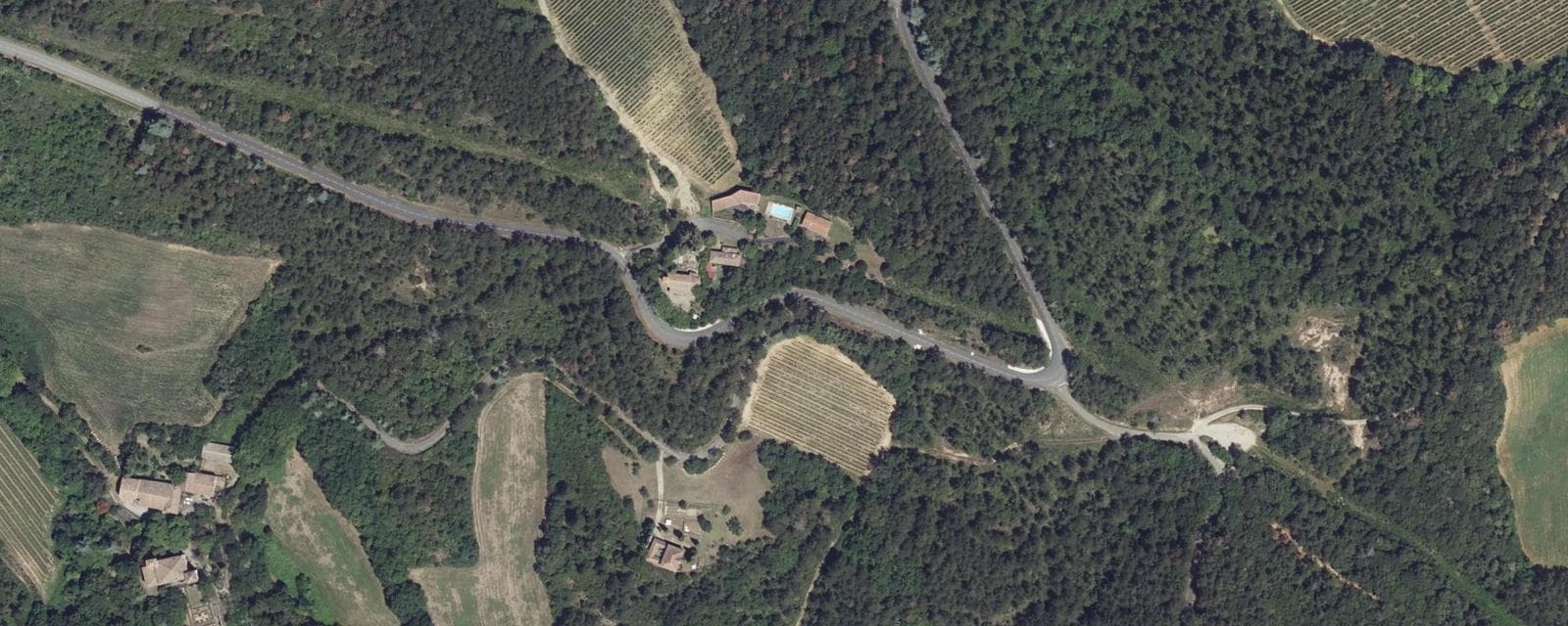 Vue aérienne de La Bezole (Aude)