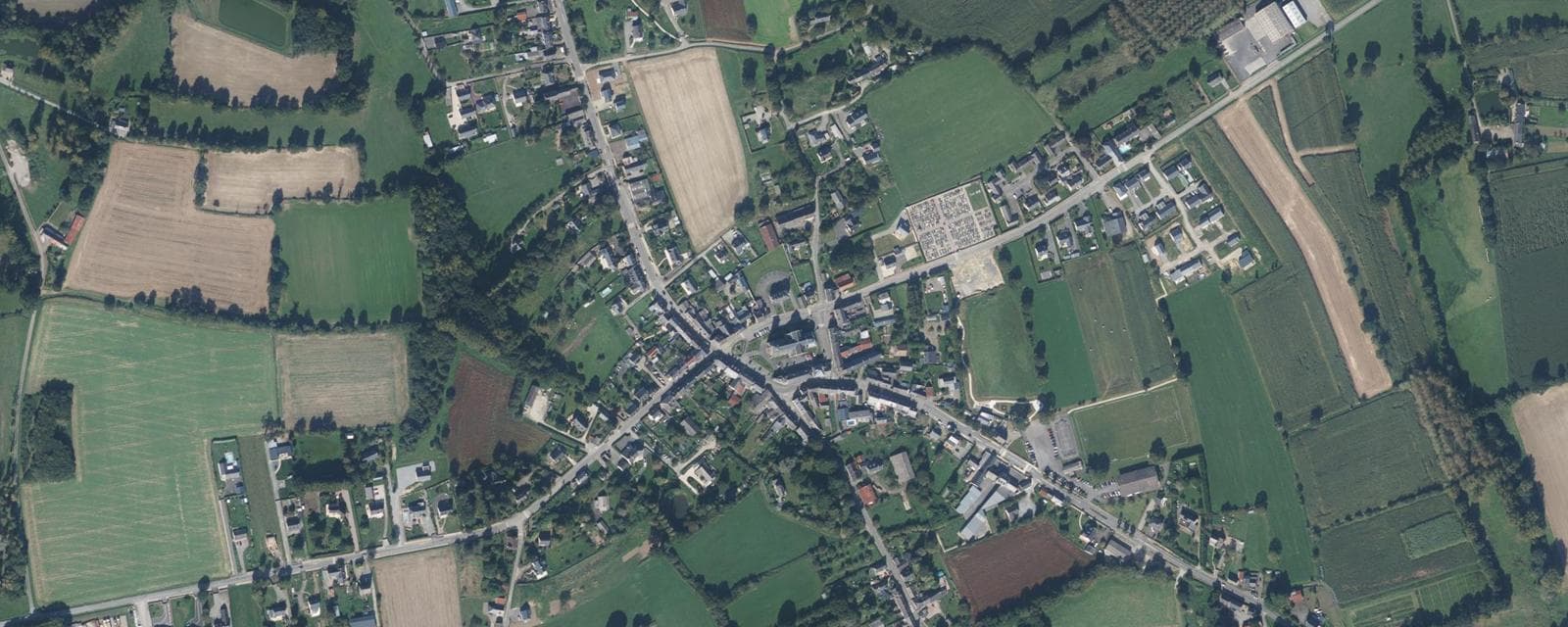 Vue aérienne de La Boussac (Ille-et-Vilaine)