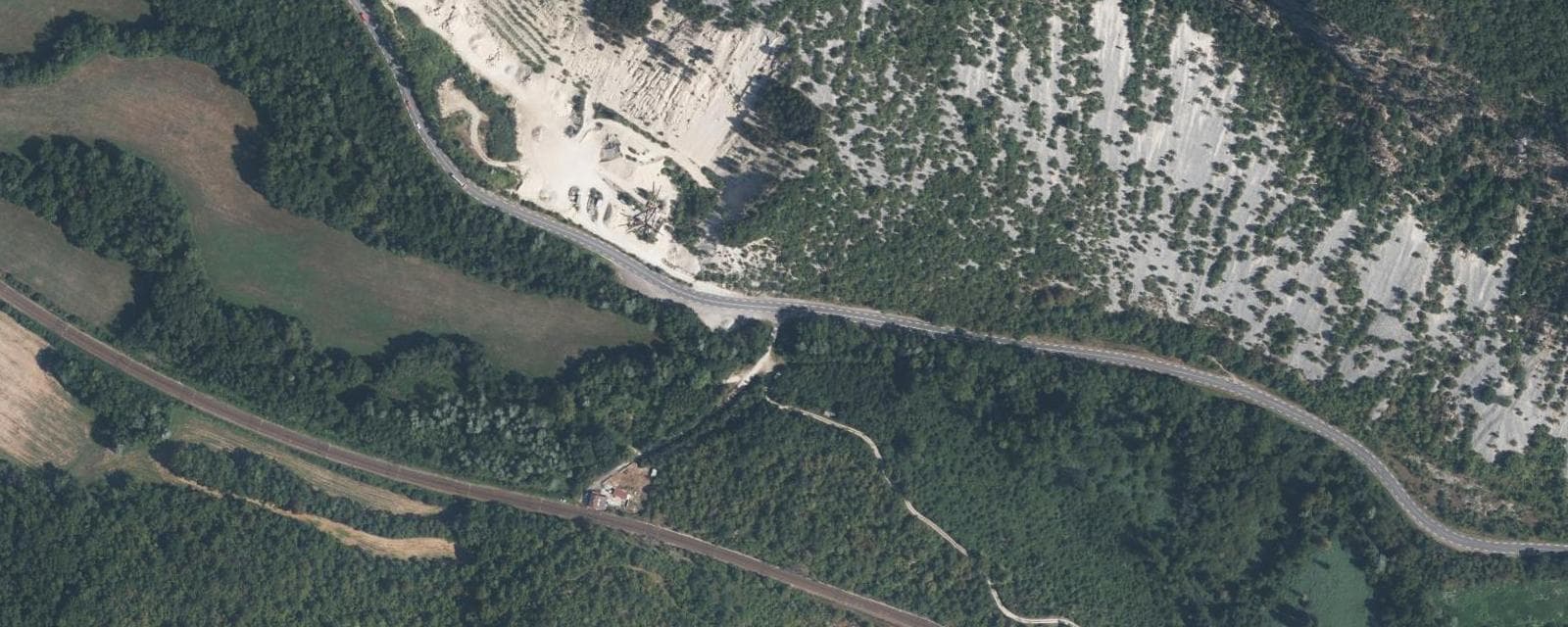 Vue aérienne de La Burbanche (Ain)