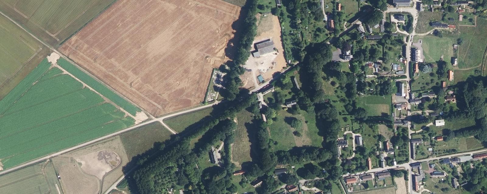 Vue aérienne de La Chapelle-sur-Dun (Seine-Maritime)