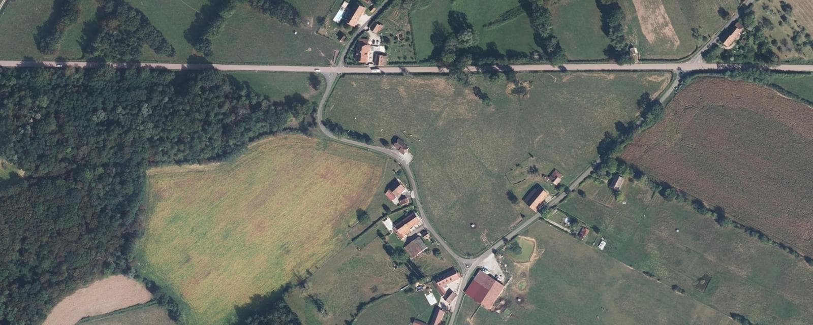 Vue aérienne de La Chaux-en-Bresse (Jura)