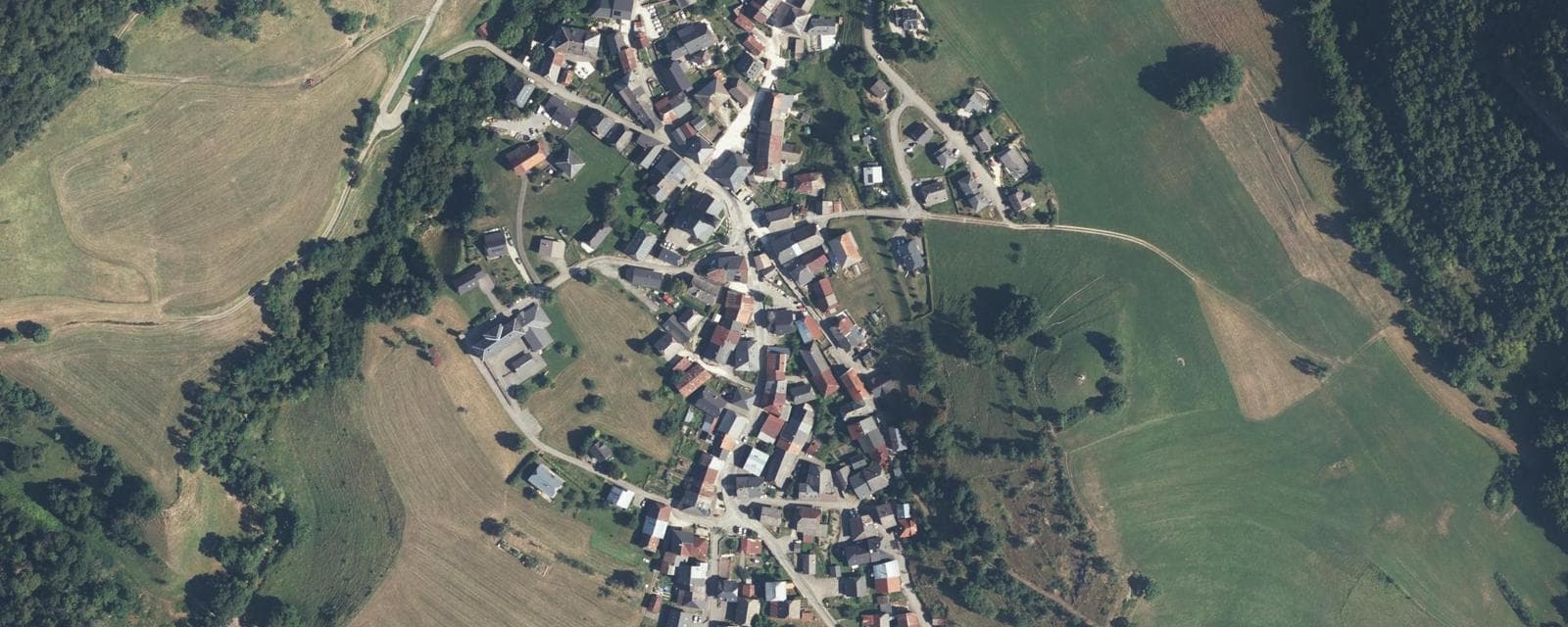 Vue aérienne de La Compôte (Savoie)