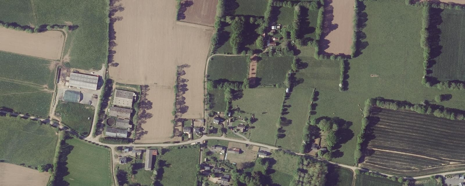 Vue aérienne de La Godefroy (Manche)