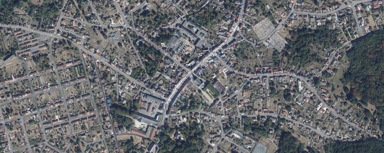 Vue aérienne de La Machine (Nièvre)
