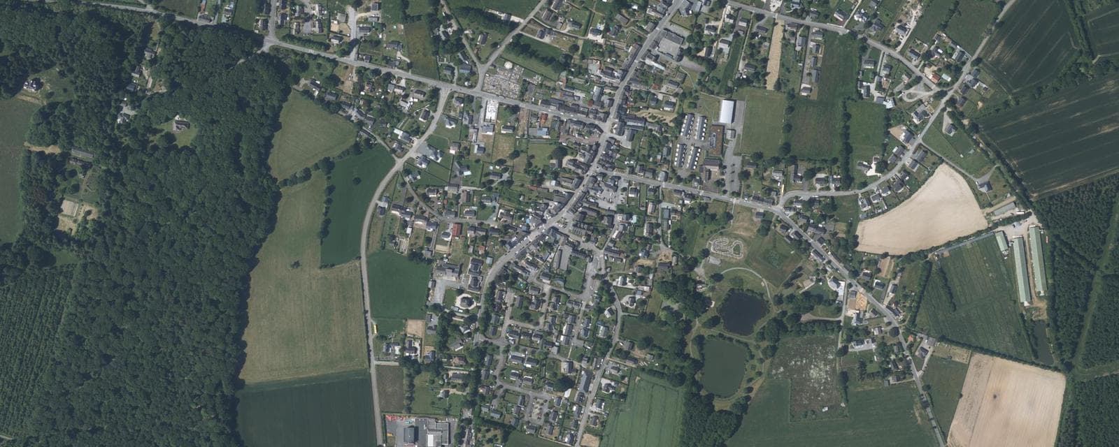Vue aérienne de La Meilleraye-de-Bretagne (Loire-Atlantique)
