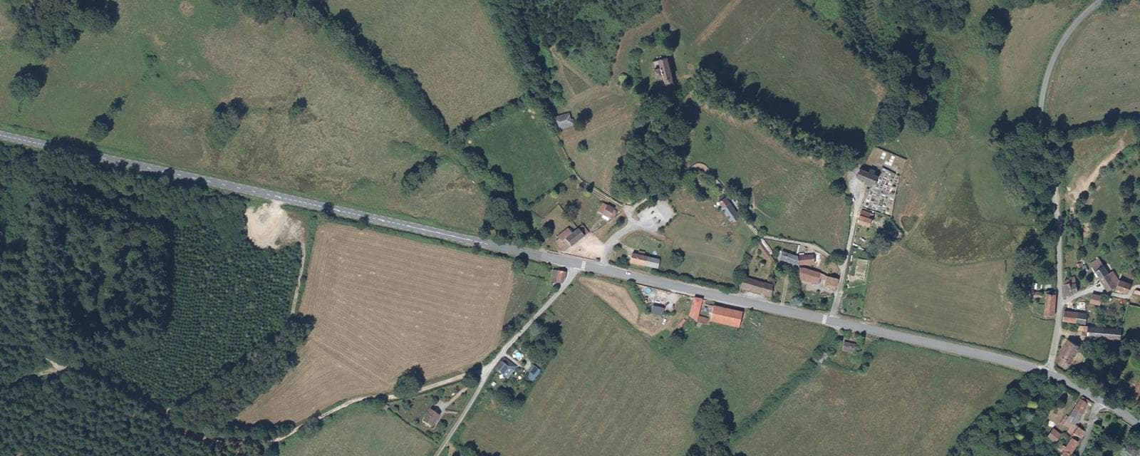 Vue aérienne de La Pouge (Creuse)