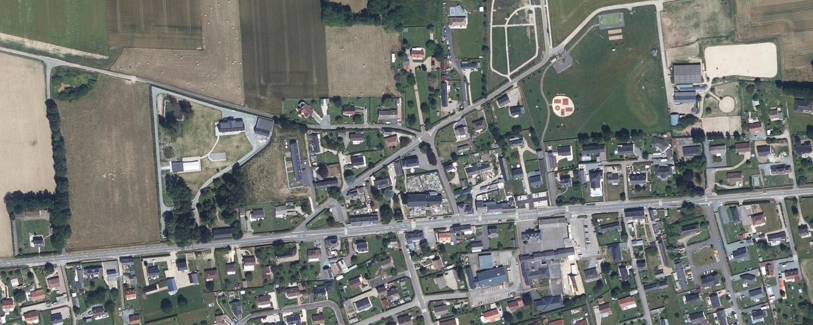 Vue aérienne de La Remuée (Seine-Maritime)