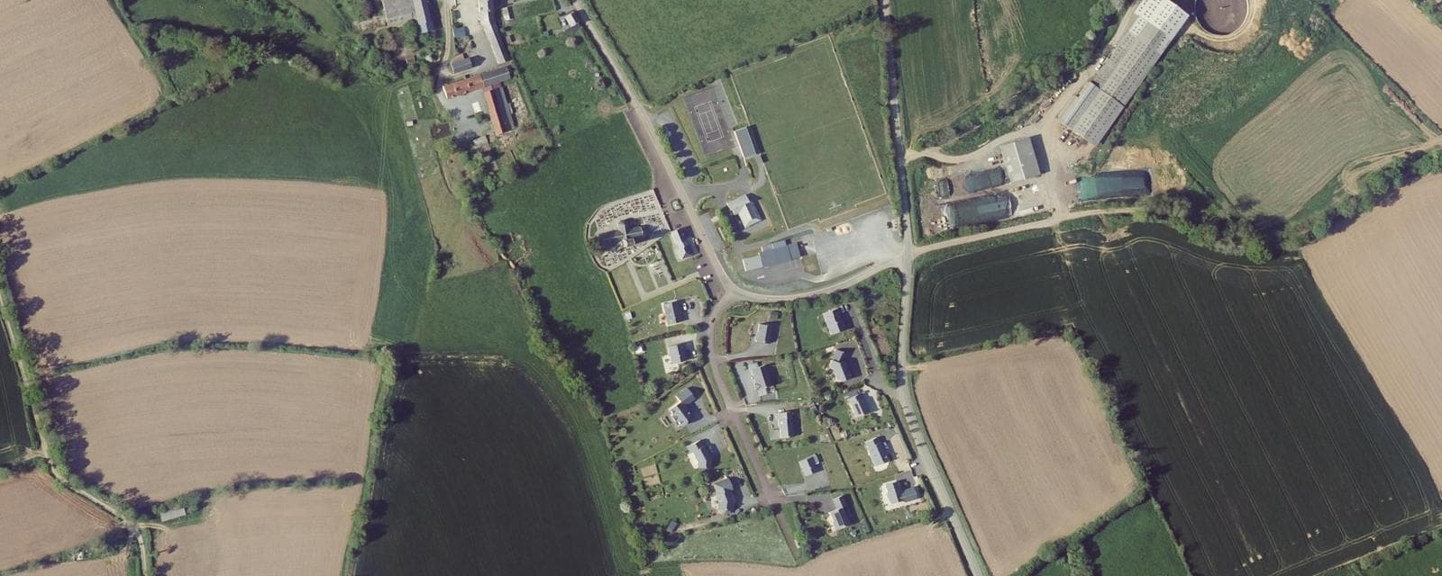 Vue aérienne de La Vendelée (Manche)