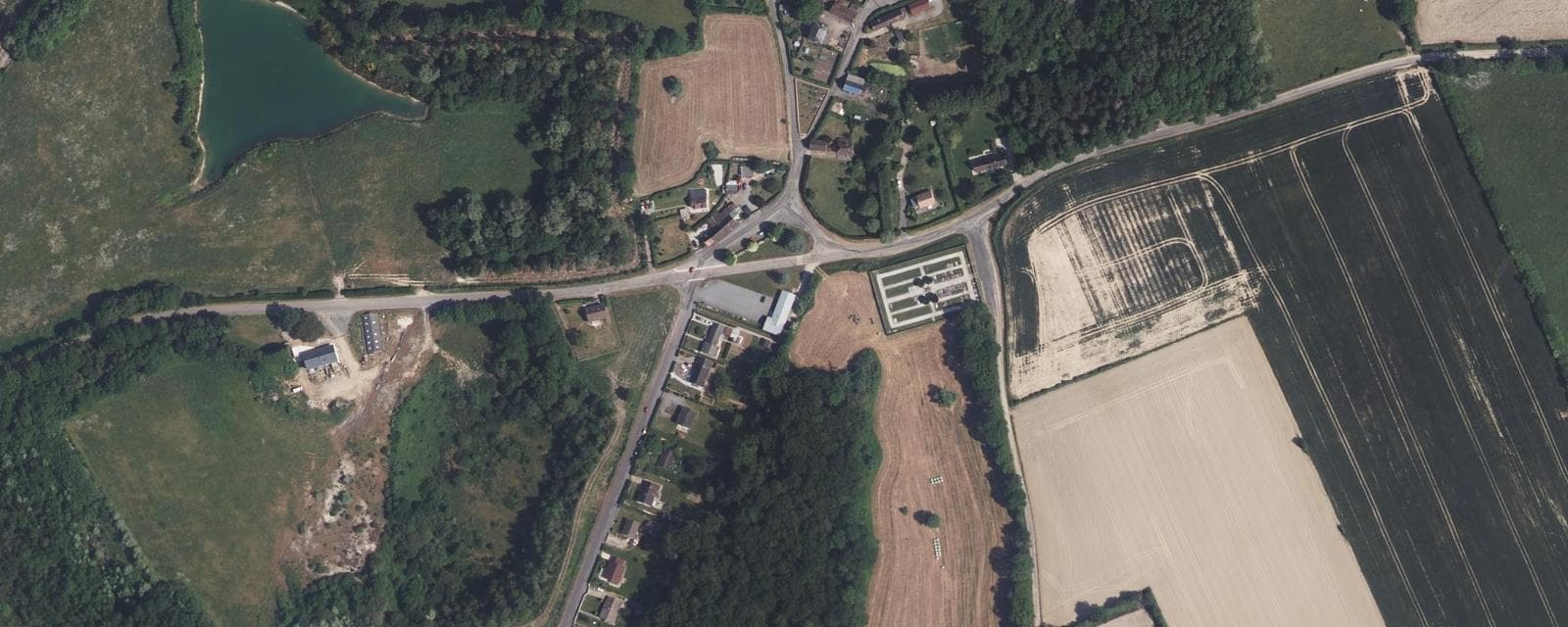 Vue aérienne de La Ventrouze (Orne)