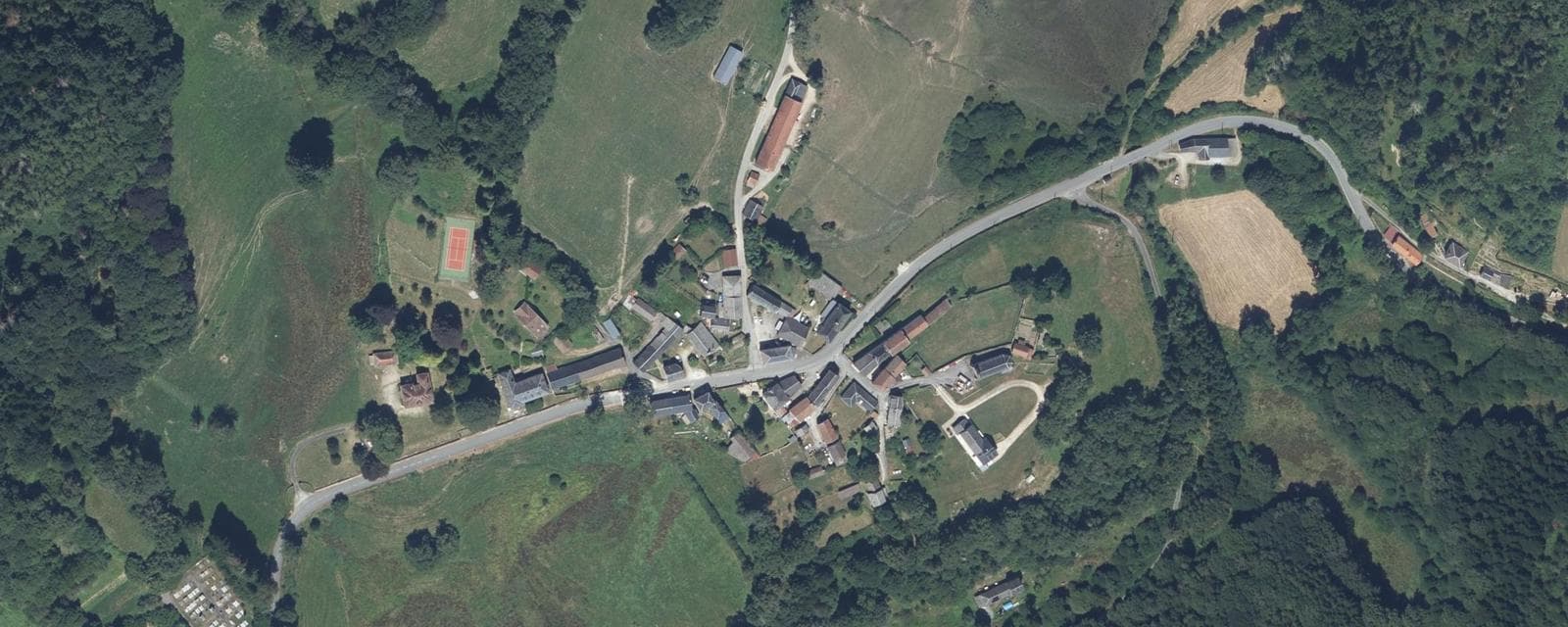 Vue aérienne de La Villedieu (Creuse)