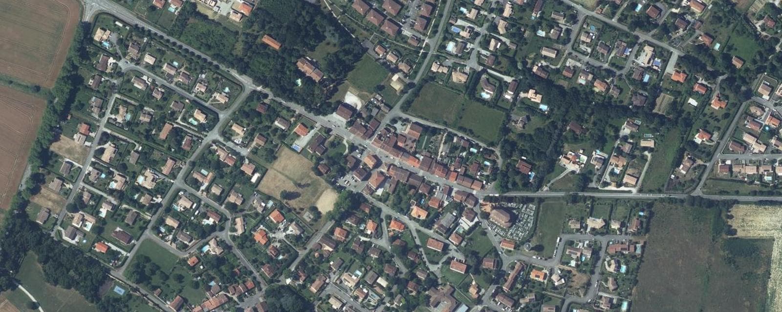 Vue aérienne de Labastide-Beauvoir (Haute-Garonne)