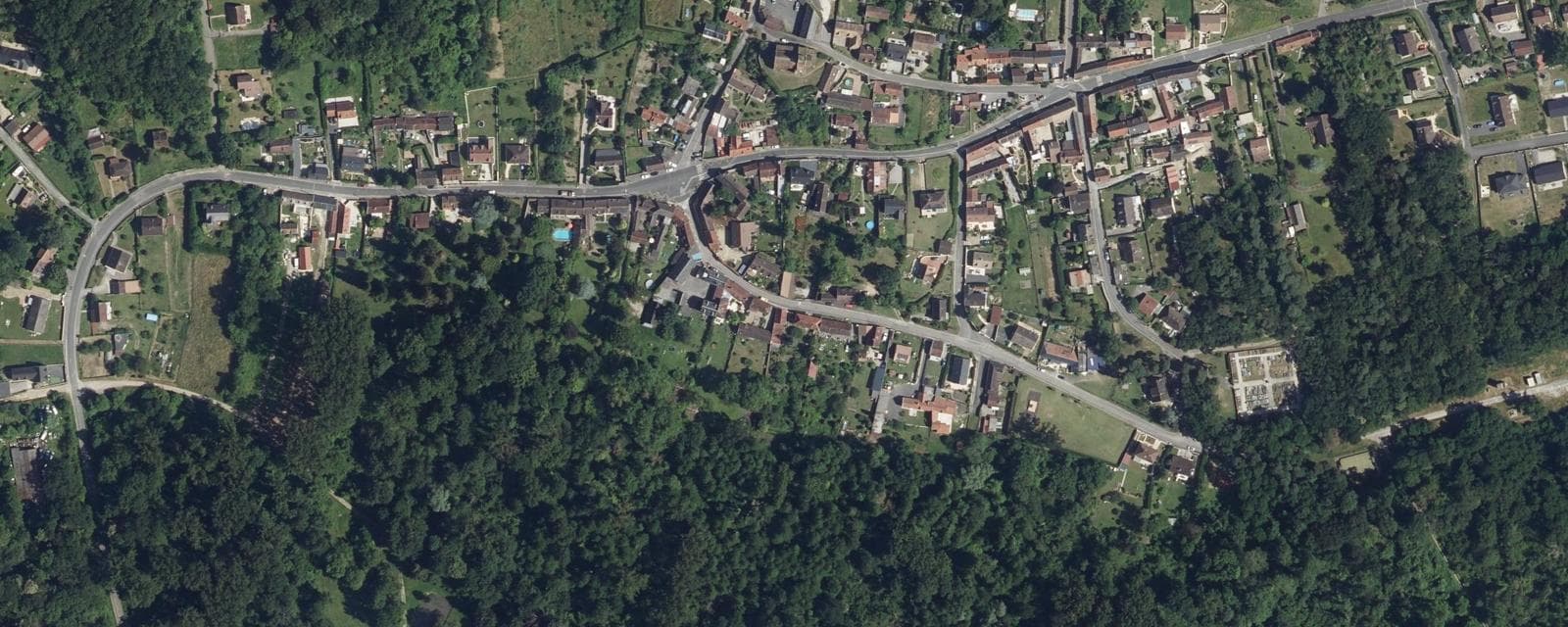 Vue aérienne de Labruyère (Oise)
