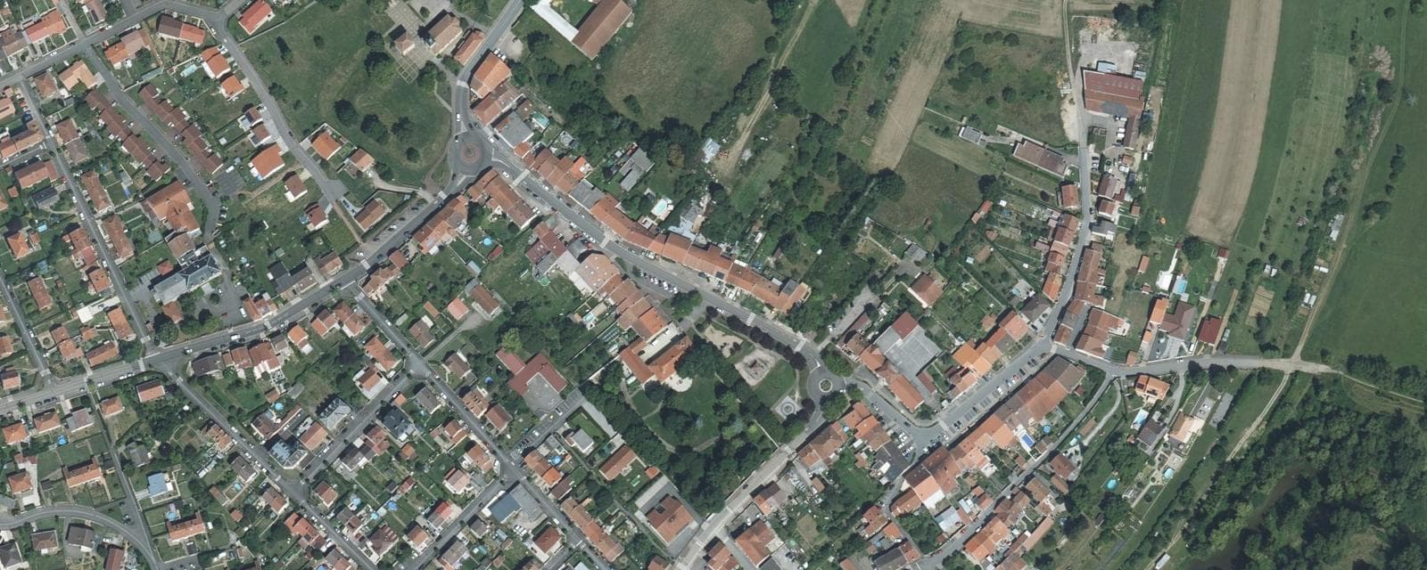 Vue aérienne de Labry (Meurthe-et-Moselle)