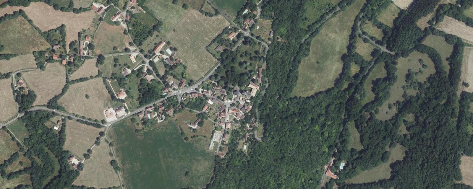 Vue aérienne de Lacapelle-Livron (Tarn-et-Garonne)