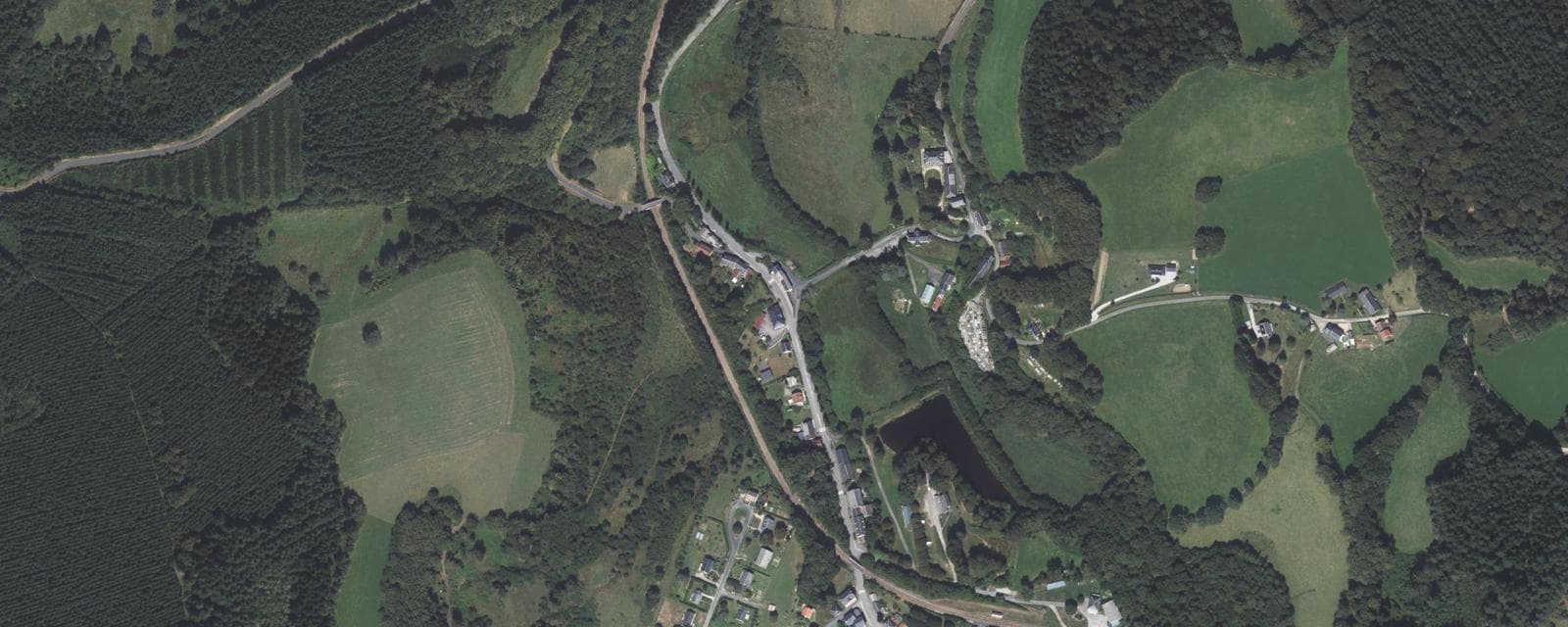 Vue aérienne de Lacelle (Corrèze)