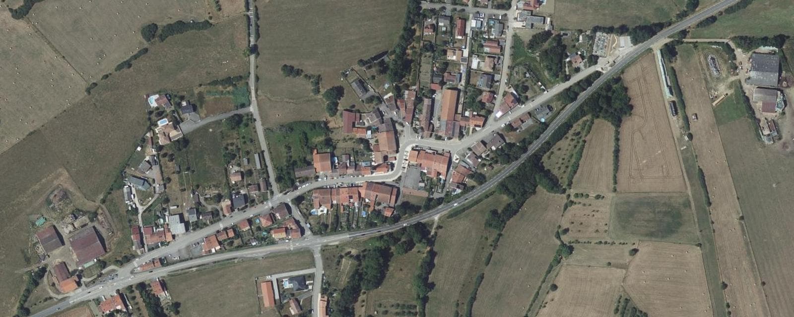 Vue aérienne de Laneuvelotte (Meurthe-et-Moselle)