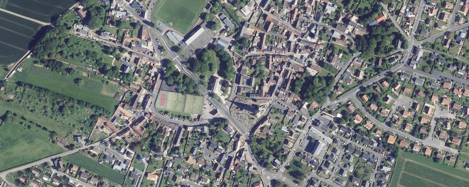 Vue aérienne de Langrune-sur-Mer (Calvados)