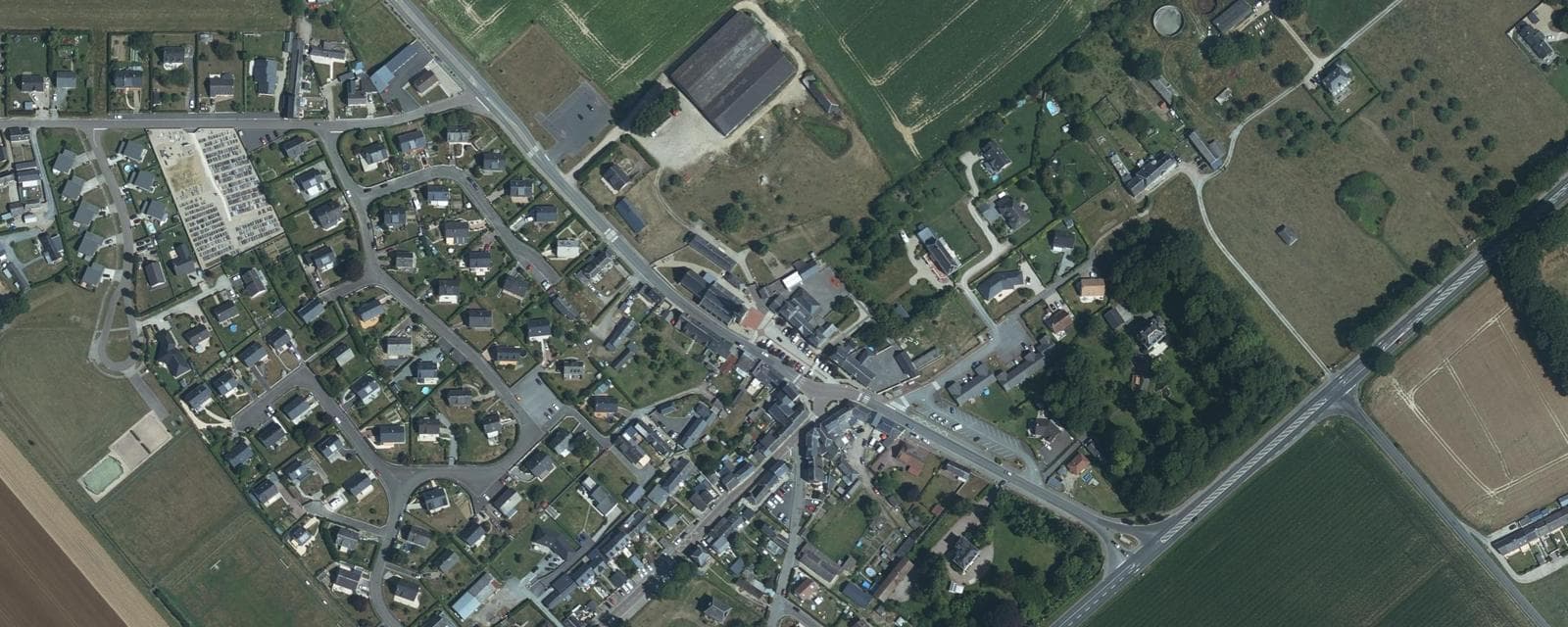 Vue aérienne de Lanquetot (Seine-Maritime)