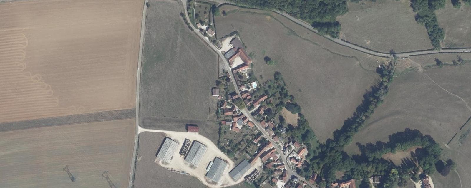 Vue aérienne de Lantilly (Côte-d'Or)