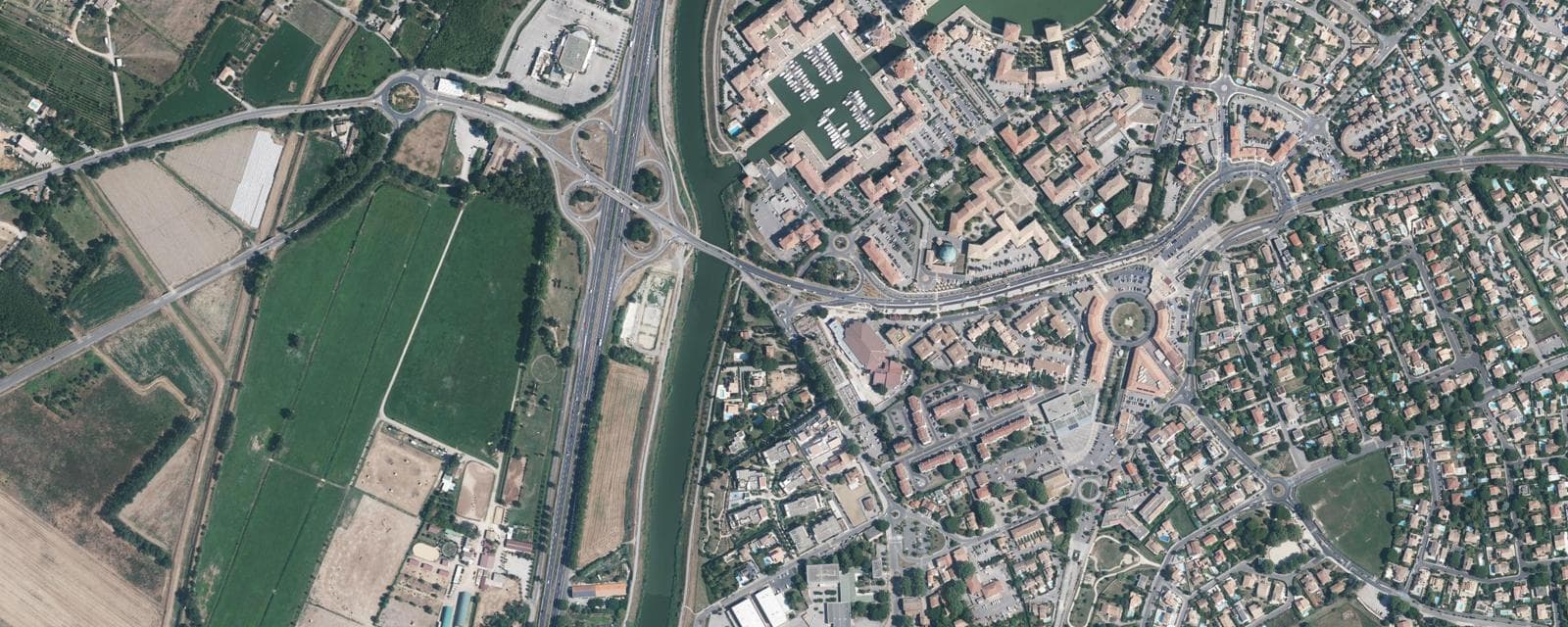 Vue aérienne de Lattes (Hérault)