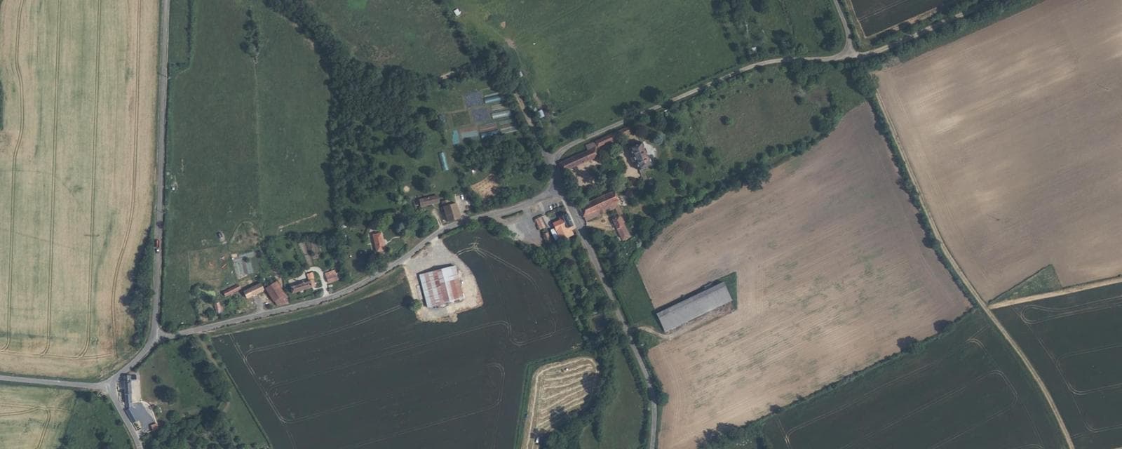 Vue aérienne de Lauthiers (Vienne)