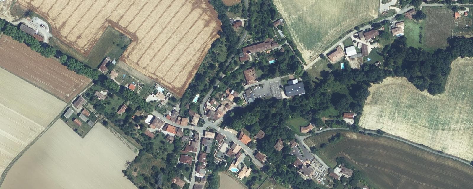 Vue aérienne de Layrac-sur-Tarn (Haute-Garonne)