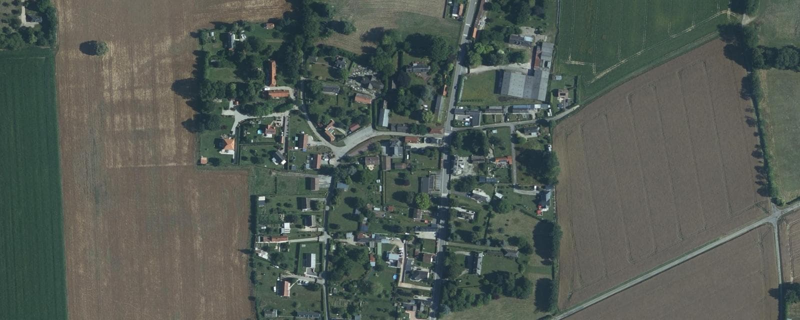Vue aérienne de Le Catelier (Seine-Maritime)