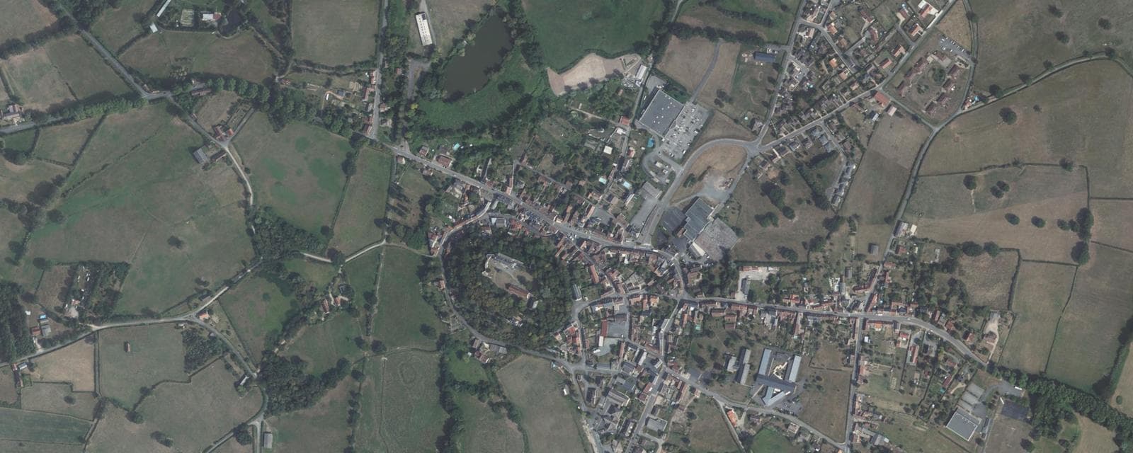 Vue aérienne de Le Châtelet (Cher)