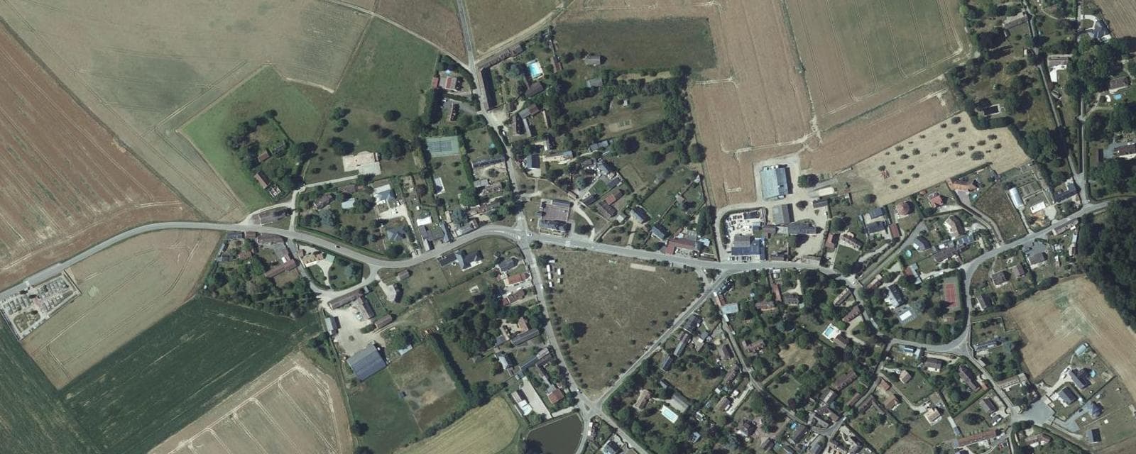 Vue aérienne de Le Cormier (Eure)