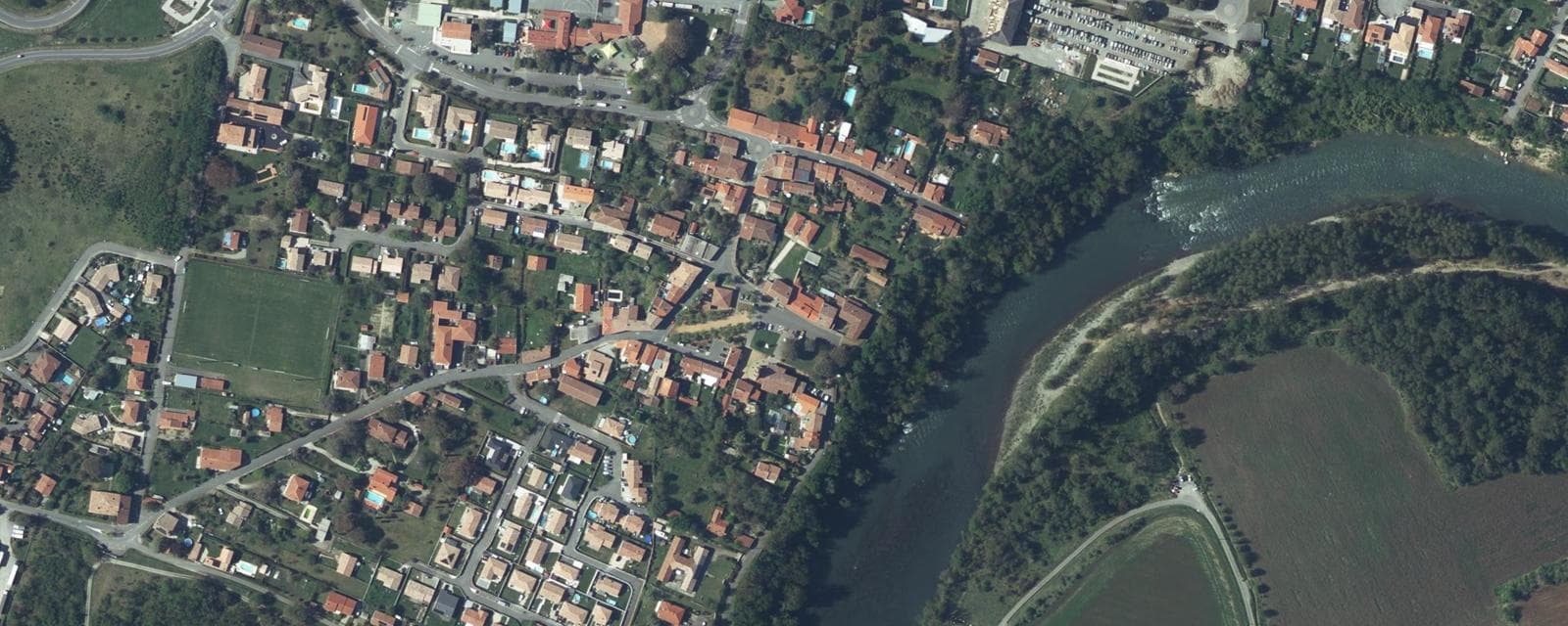 Vue aérienne de Le Fauga (Haute-Garonne)