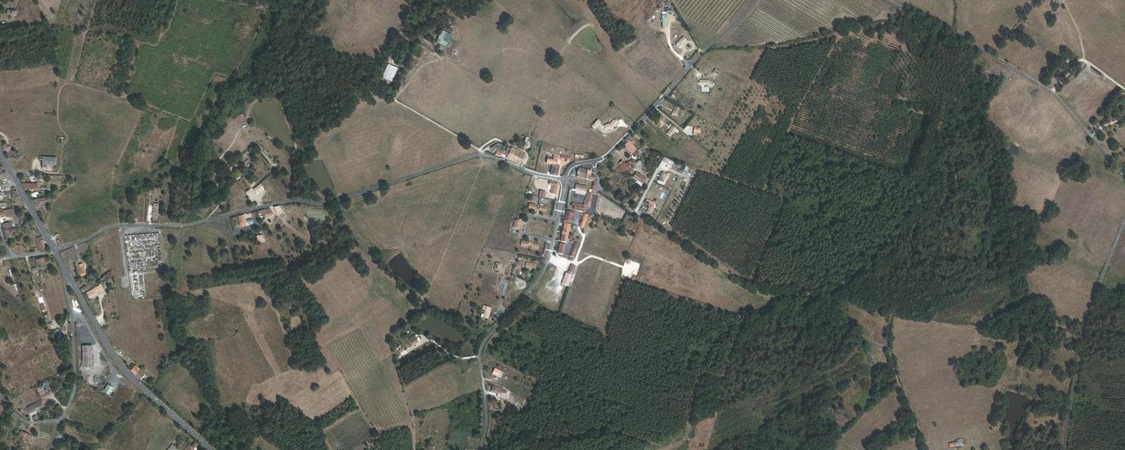 Vue aérienne de Le Fouilloux (Charente-Maritime)