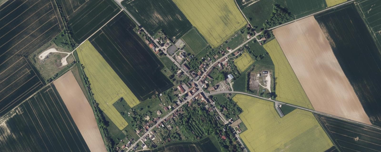 Vue aérienne de Le Gault-Soigny (Marne)