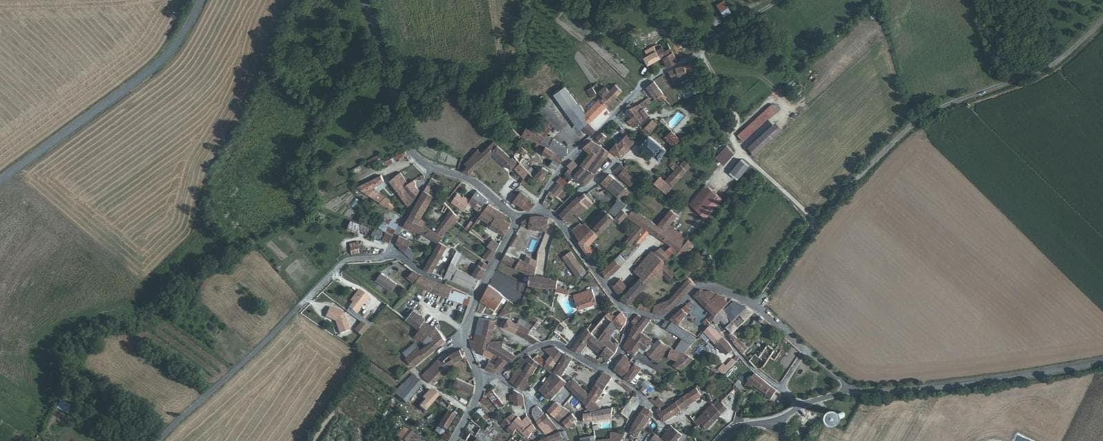 Vue aérienne de Le Gicq (Charente-Maritime)