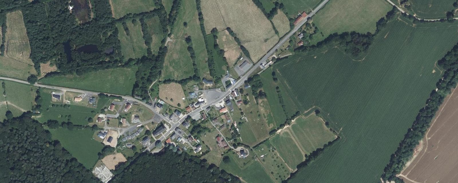 Vue aérienne de Le Grais (Orne)